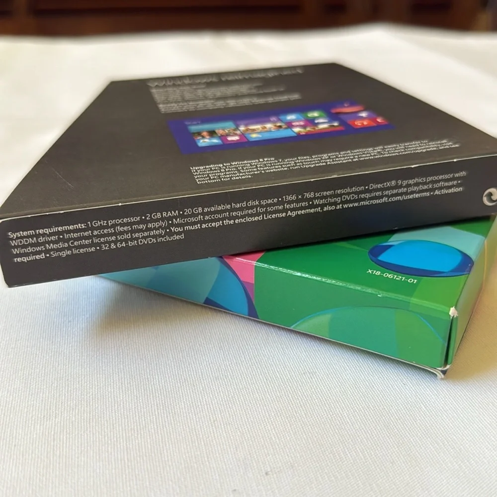 Microsoft Windows 8 Pro Software Package 32 bit & 64 bit English 2012